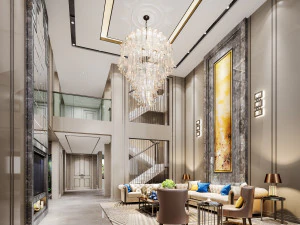 luxuosa sala de estar Modelo 3D