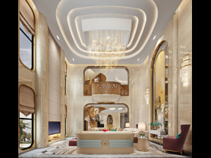 luxurious living room Modelo 3D