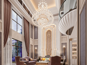 luxurious living room Modelo 3D