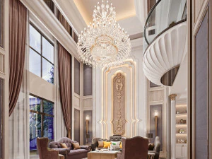 luxurious living room 3D Model