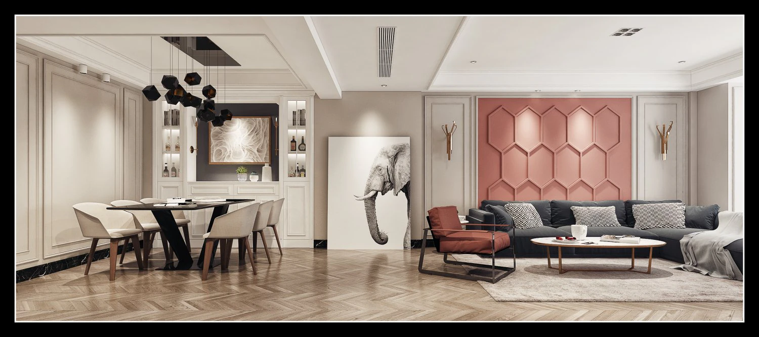 luxurious living room 3D Model .c4d .max .obj .3ds .fbx .stl .blend 