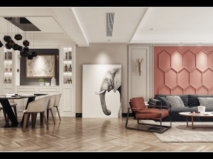 luxurious living room 3D Model