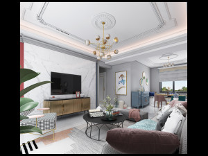 modern living room 3D Model