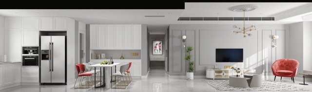 modern living room 3D Model .c4d .max .obj .3ds .fbx .stl .blend 