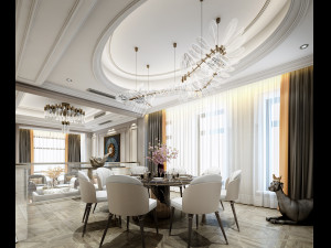 modern living room 3D Model