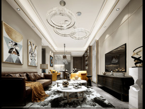 modern living room 3D Model