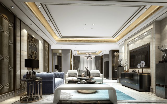 modern living room 3D 모델 .c4d .max .obj .3ds .fbx .stl .blend 