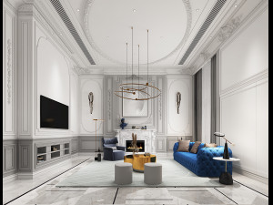 modern living room 3D 모델