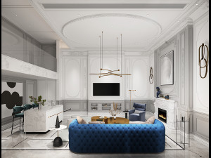 modern living room 3D 모델