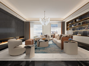 modern living room 3D Model
