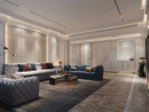 modernes Wohnzimmer 3D Modell