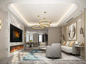 modern living room 3D Model