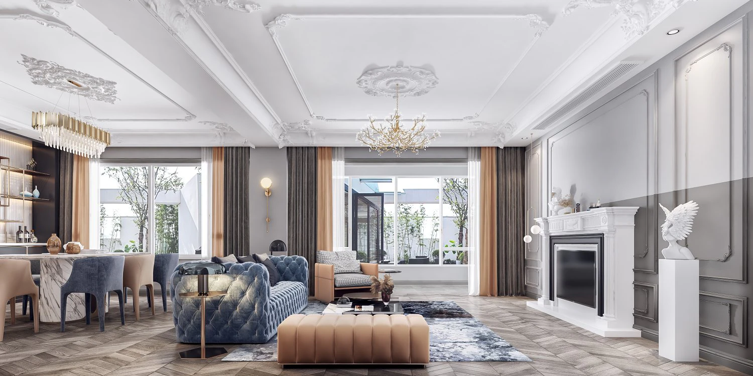 modern living room 3D Model .c4d .max .obj .3ds .fbx .stl .blend