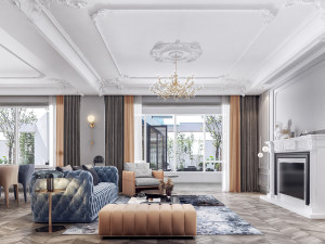 modern living room 3D Model