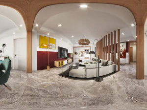 modern oturma odası 3D Model