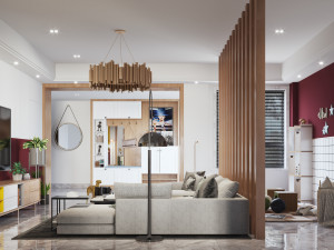 modern living room 3D Model