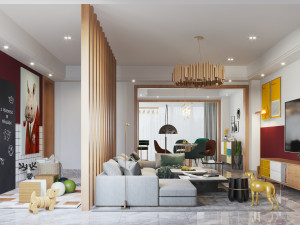 modern living room 3D Model