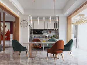 modern living room 3D Model