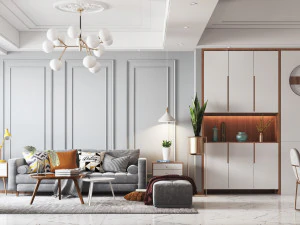 modern living room 3D Model