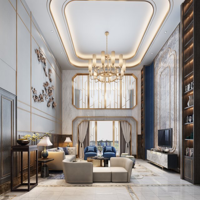 modern living room 3Dモデル .c4d .max .obj .3ds .fbx .stl .blend 
