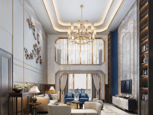 современная гостиная 3D Модель