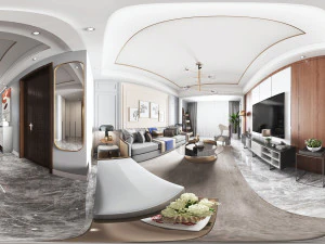 modern living room 3D Model