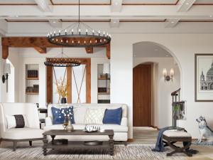 modern living room Model 3D