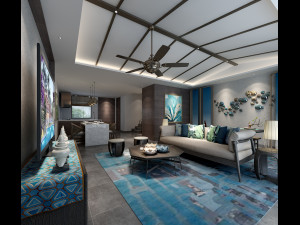 modern living room 3D Model