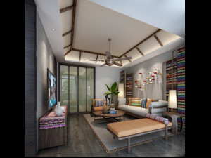 modern living room 3D Model