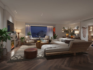 modern living room 3D Model