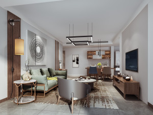 modern living room Model 3D