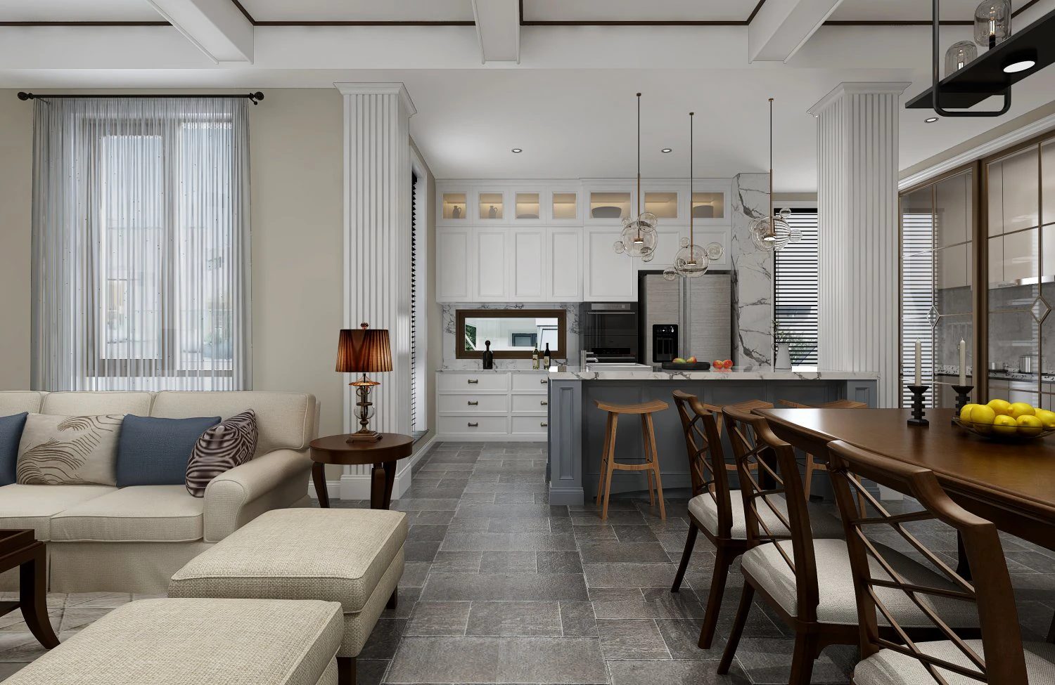 modern living room 3D Model .c4d .max .obj .3ds .fbx .stl .blend 