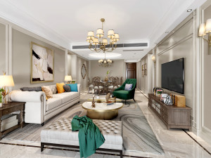modern living room 3D मॉडल