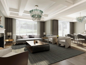 modern living room 3D Model