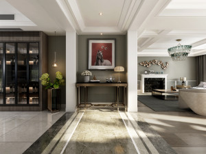 modern living room 3D 모델