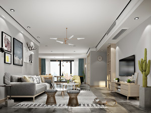 modern living room 3D Model