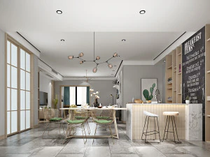 modern living room 3D Model
