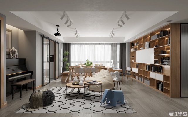 modern living room 3D 모델 .c4d .max .obj .3ds .fbx .stl .blend