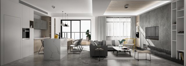modern living room 3D-Modell .c4d .max .obj .3ds .fbx .stl .blend 
