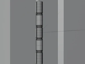simple wooden door with animated 3D Model