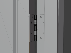 simple wooden door with animated 3Dモデル