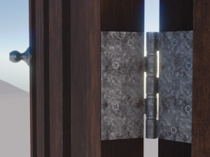 simple wooden door with animated 3Dモデル