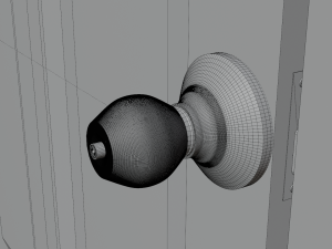 simple wooden door with animated 3Dモデル