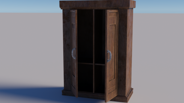 simple dirty cabinet with animated 3Dモデル .c4d .max .obj .3ds .fbx .stl .blend 
