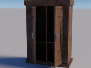 simple dirty cabinet with animated Modelo 3D