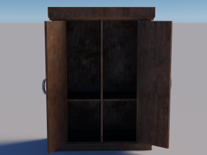 simple dirty cabinet with animated 3Dモデル