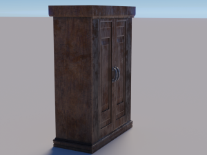 simple dirty cabinet with animated 3Dモデル
