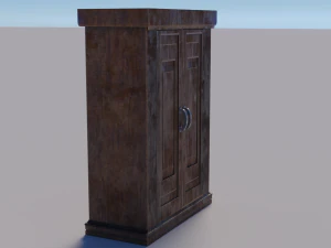 simple dirty cabinet with animated 3D Model