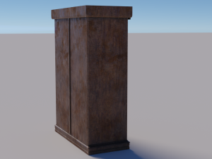simple dirty cabinet with animated 3Dモデル