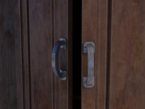 simple dirty cabinet with animated 3D Model